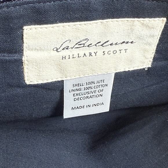 La Bellum Hillary Scott Jute Fringe Beaded Boho Envelope Crossbody Purse Bag Blu - Picture 7 of 11